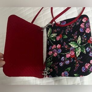 Vera Bradley quilted Winter Berry/Red Crossbody 3 in 1 bag
